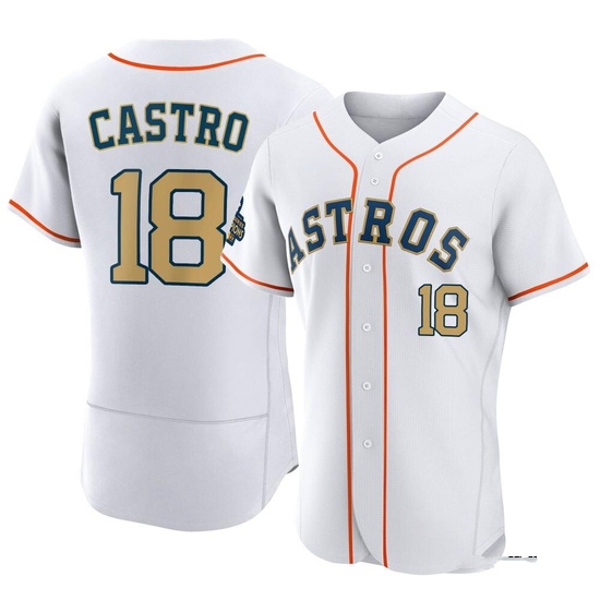 Men's Jason Castro Houston Astros Authentic Gold White 2023 Collection Jersey