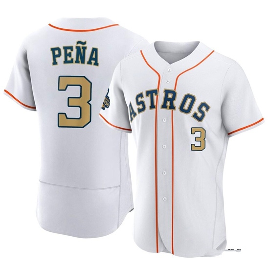 Men's Jeremy Pena Houston Astros Authentic Gold White 2023 Collection Jersey