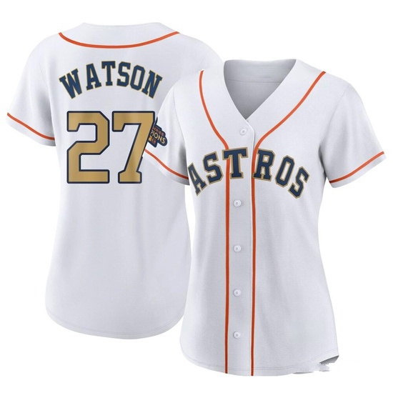 Women's Bob Watson Houston Astros Authentic Gold White 2023 Collection Jersey