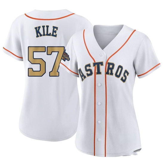 Women's Darryl Kile Houston Astros Authentic Gold White 2023 Collection Jersey