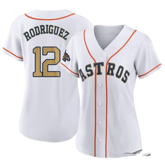 Women's Ivan Rodriguez Houston Astros Authentic Gold White 2023 Collection Jersey