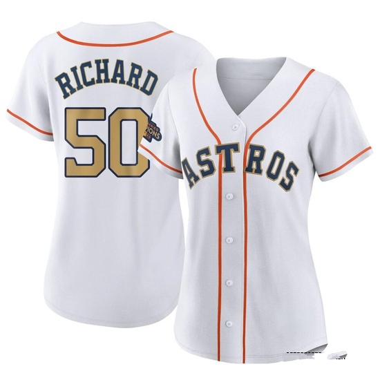 Women's J.R. Richard Houston Astros Replica Gold White 2023 Collection Jersey