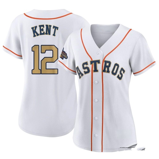 Women's Jeff Kent Houston Astros Replica Gold White 2023 Collection Jersey