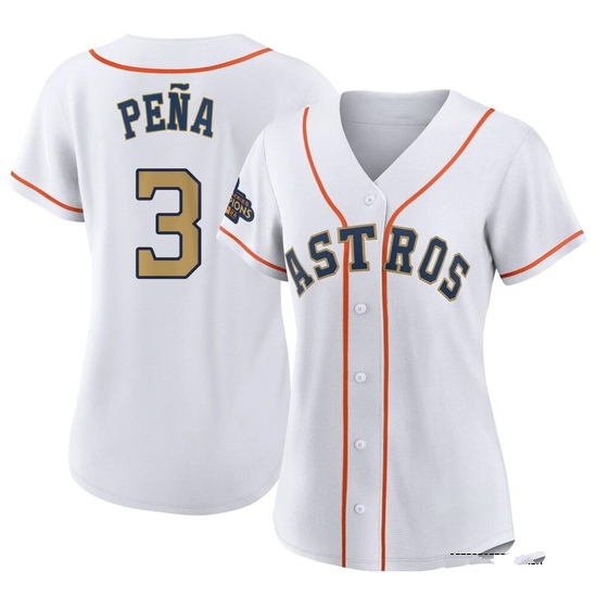 Women's Jeremy Pena Houston Astros Replica Gold White 2023 Collection Jersey