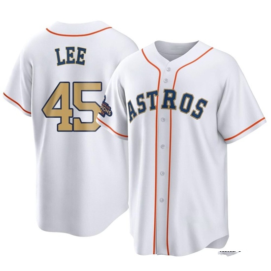 Youth Carlos Lee Houston Astros Replica Gold White 2023 Collection Jersey