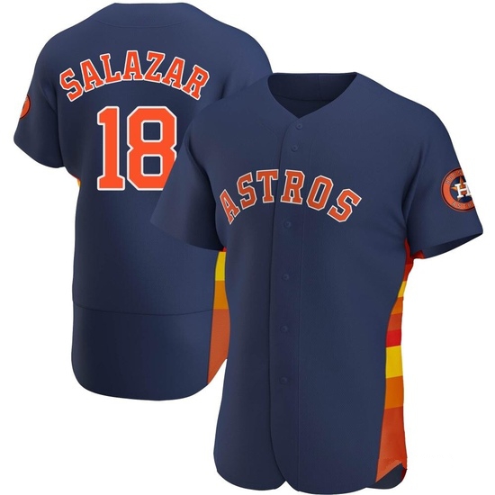 Men's Cesar Salazar Houston Astros Authentic Navy Alternate Jersey