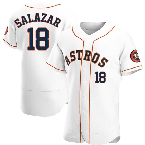 Men's Cesar Salazar Houston Astros Authentic White Home Jersey