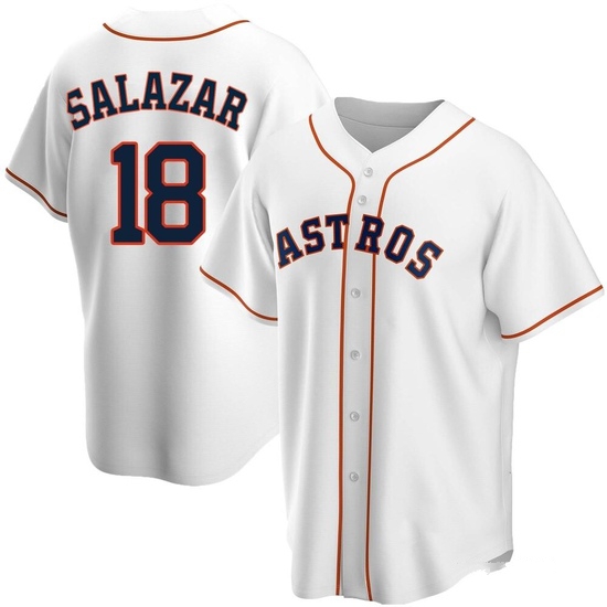 Men's Cesar Salazar Houston Astros Replica White Home Jersey