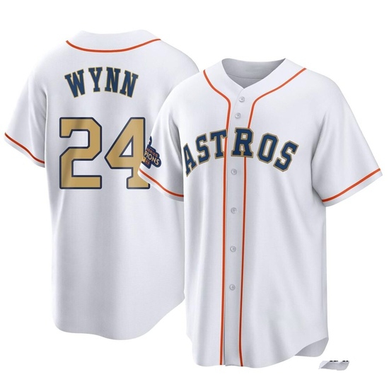 Men's Jimmy Wynn Houston Astros Replica Gold White 2023 Collection Jersey