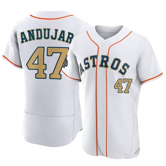 Men's Joaquin Andujar Houston Astros Authentic Gold White 2023 Collection Jersey