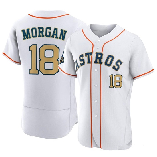 Men's Joe Morgan Houston Astros Authentic Gold White 2023 Collection Jersey