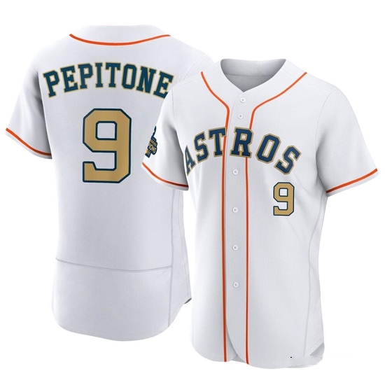 Men's Joe Pepitone Houston Astros Authentic Gold White 2023 Collection Jersey