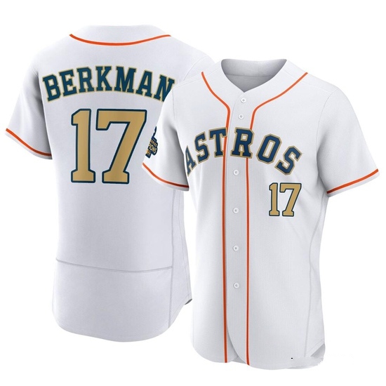 Men's Lance Berkman Houston Astros Authentic Gold White 2023 Collection Jersey