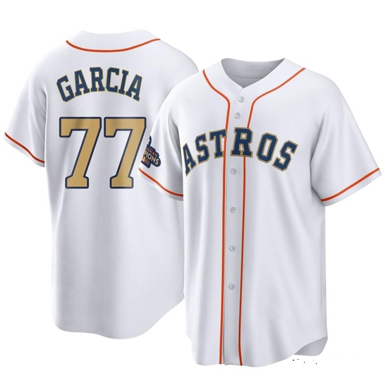 Men's Luis Garcia Houston Astros Replica Gold White 2023 Collection Jersey