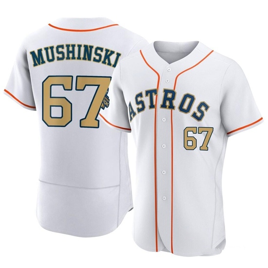 Men's Parker Mushinski Houston Astros Authentic Gold White 2023 Collection Jersey