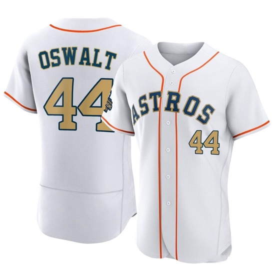 Men's Roy Oswalt Houston Astros Authentic Gold White 2023 Collection Jersey