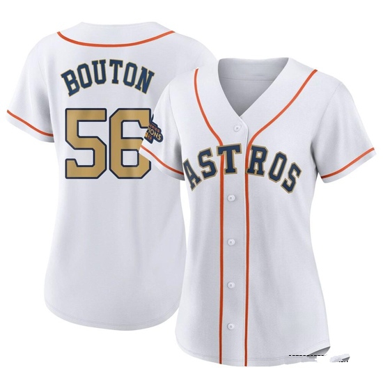 Women's Jim Bouton Houston Astros Authentic Gold White 2023 Collection Jersey