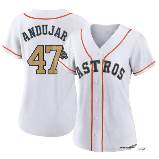 Women's Joaquin Andujar Houston Astros Authentic Gold White 2023 Collection Jersey