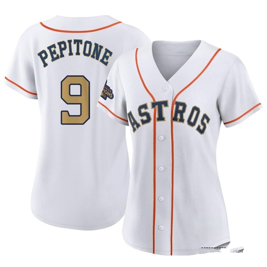 Women's Joe Pepitone Houston Astros Authentic Gold White 2023 Collection Jersey