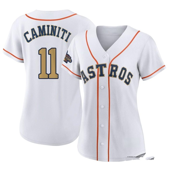Women's Ken Caminiti Houston Astros Replica Gold White 2023 Collection Jersey