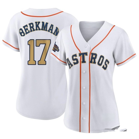 Women's Lance Berkman Houston Astros Replica Gold White 2023 Collection Jersey
