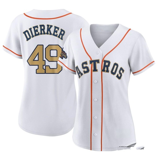 Women's Larry Dierker Houston Astros Authentic Gold White 2023 Collection Jersey