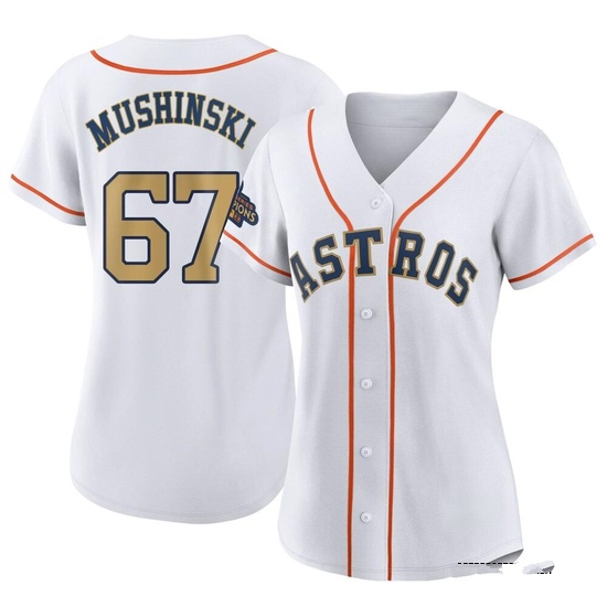 Women's Parker Mushinski Houston Astros Replica Gold White 2023 Collection Jersey