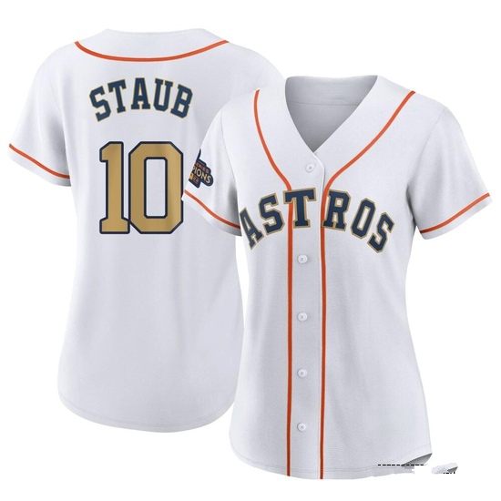 Women's Rusty Staub Houston Astros Authentic Gold White 2023 Collection Jersey