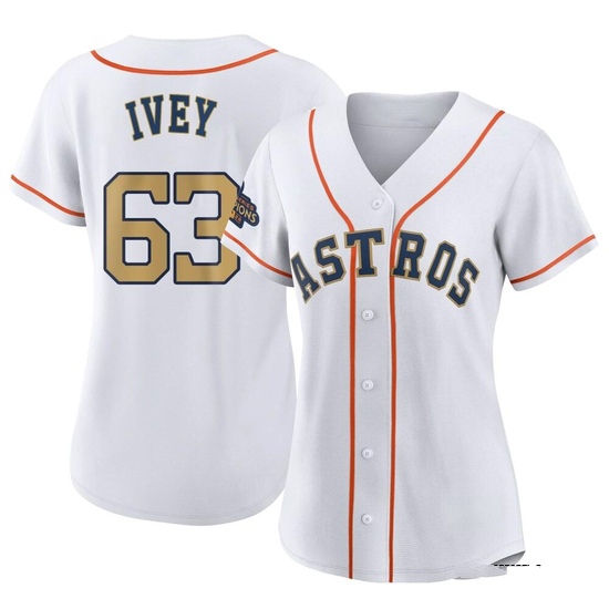 Women's Tyler Ivey Houston Astros Authentic Gold White 2023 Collection Jersey