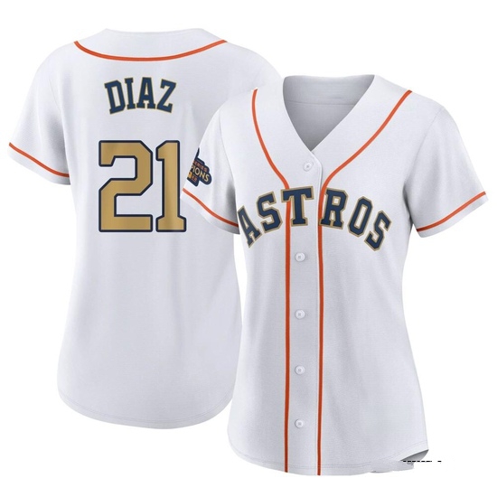 Women's Yainer Diaz Houston Astros Authentic Gold White 2023 Collection Jersey