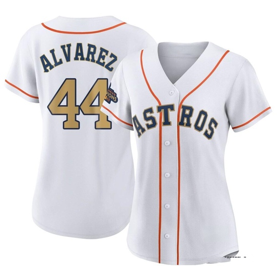 Women's Yordan Alvarez Houston Astros Replica Gold White 2023 Collection Jersey