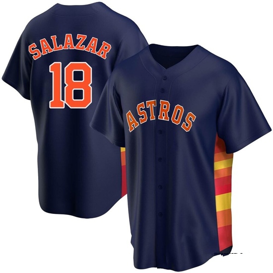 Youth Cesar Salazar Houston Astros Replica Navy Alternate Jersey