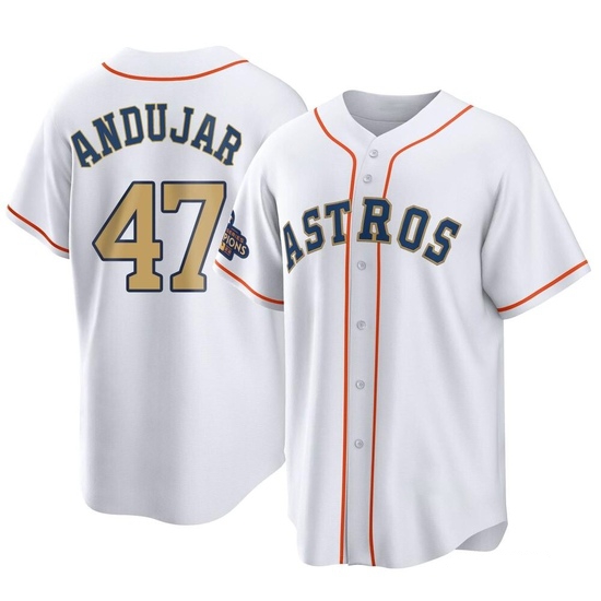 Youth Joaquin Andujar Houston Astros Replica Gold White 2023 Collection Jersey