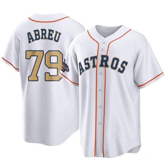 Youth Jose Abreu Houston Astros Replica Gold White 2023 Collection Jersey