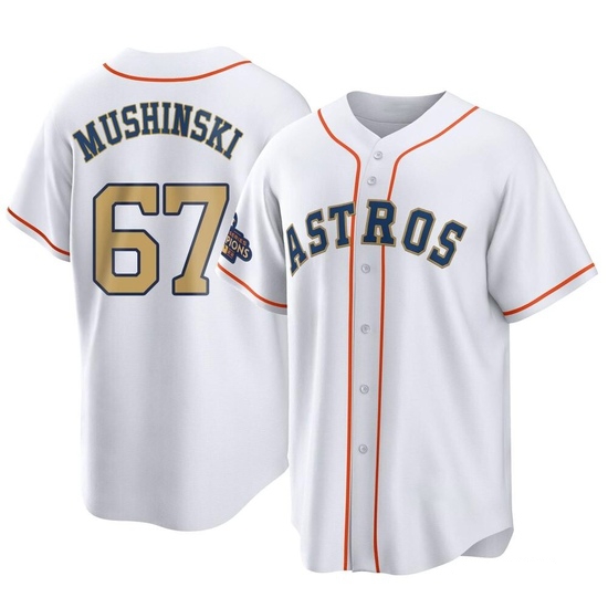 Youth Parker Mushinski Houston Astros Replica Gold White 2023 Collection Jersey