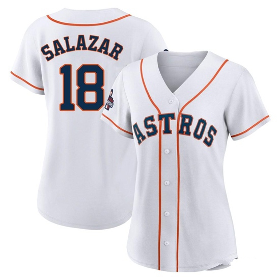 Women's Cesar Salazar Houston Astros Authentic White 2022 World Series Champions Home Jersey