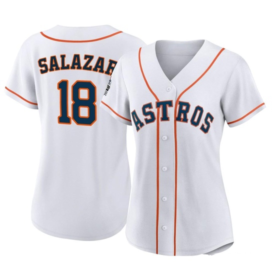 Women's Cesar Salazar Houston Astros Authentic White 2022 World Series Home Jersey