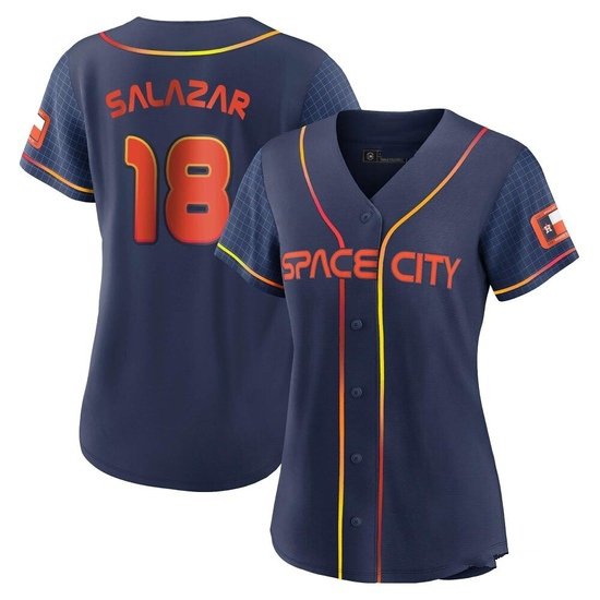 Women's Cesar Salazar Houston Astros Replica Navy 2022 City Connect Jersey
