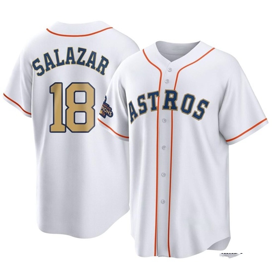 Youth Cesar Salazar Houston Astros Replica Gold White 2023 Collection Jersey