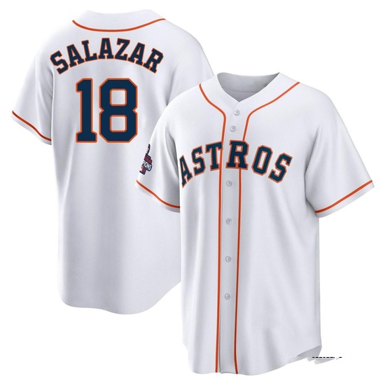 Youth Cesar Salazar Houston Astros Replica White 2022 World Series Champions Home Jersey