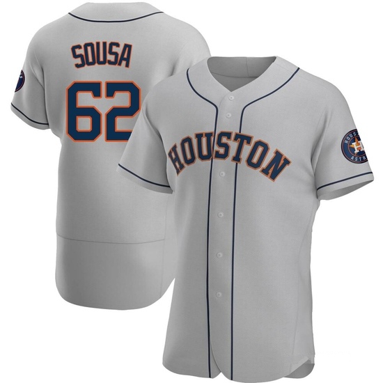 Men's Bennett Sousa Houston Astros Authentic Gray Road Jersey