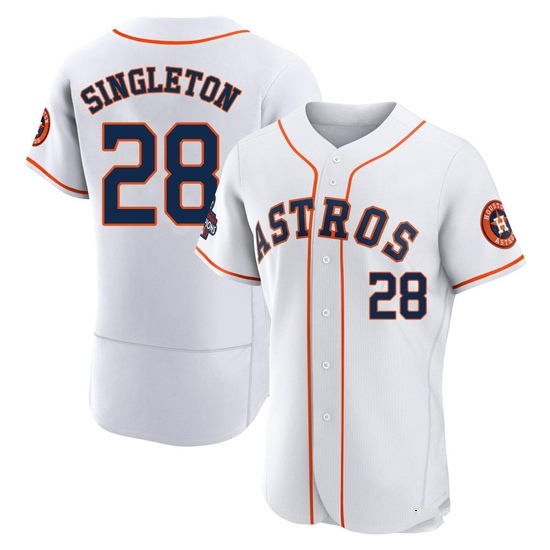 Men's Jon Singleton Houston Astros Authentic White 2022 World Series Champions Home Jersey