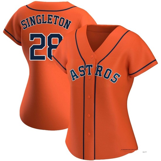 Women's Jon Singleton Houston Astros Authentic Orange Alternate Jersey