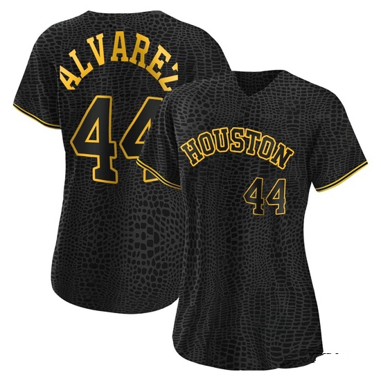 Women's Yordan Alvarez Houston Astros Replica Black Snake Skin City Jersey
