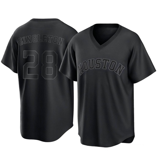 Youth Jon Singleton Houston Astros Replica Black Pitch Fashion Jersey