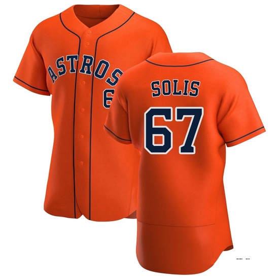 Men's Jairo Solis Houston Astros Authentic Orange Alternate Jersey