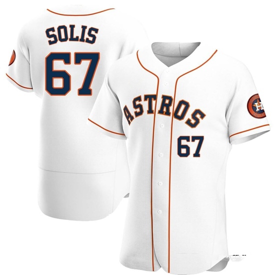 Men's Jairo Solis Houston Astros Authentic White Home Jersey