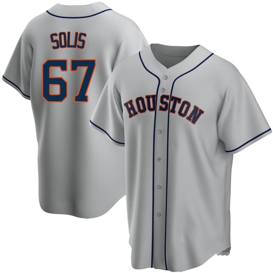 Youth Jairo Solis Houston Astros Replica Gray Road Jersey