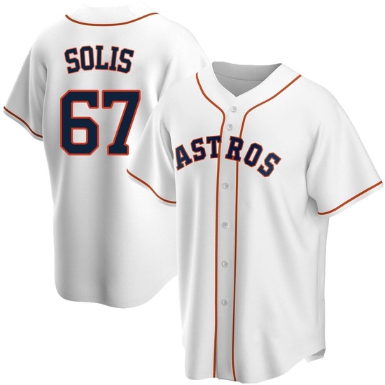Youth Jairo Solis Houston Astros Replica White Home Jersey