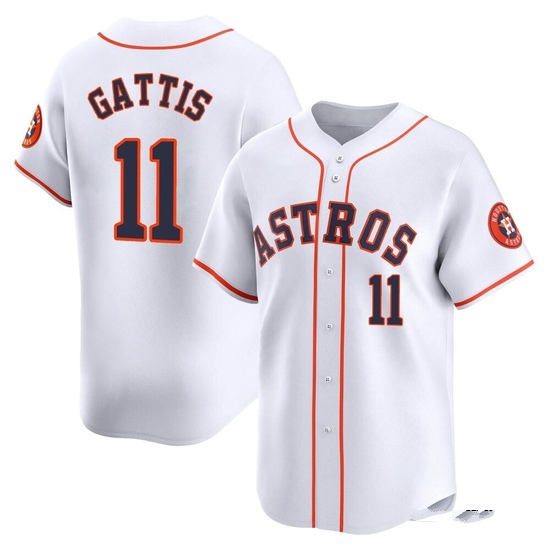 Men's Evan Gattis Houston Astros Limited White Home Jersey